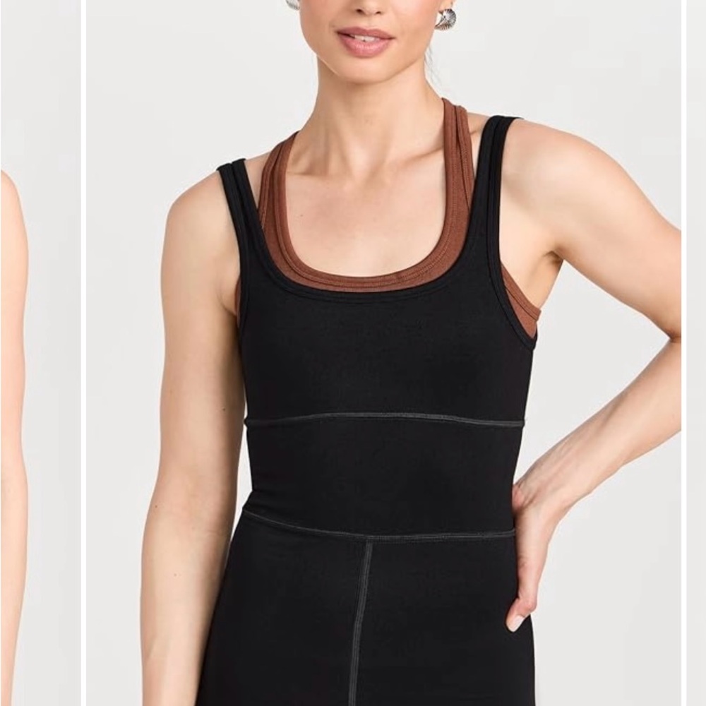 FP Movement by Free People Black and Brown Bodysuit